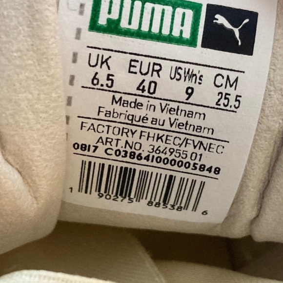 Puma women’s size 9 basket ball sneaker with ribbons - Picture 4 of 8